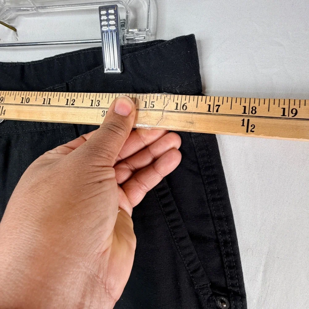 Eddie Bauer Mens Canvas Utility Pants Black Workwear Straight Leg 32x32 1751319